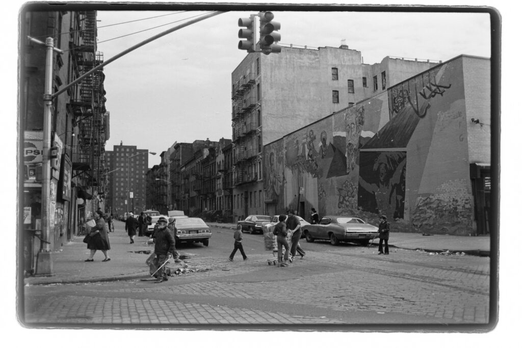 Photo of Loisaida Avenue, NYC circa 1979-82 by Marlis Momber, courtesy of the artist.
